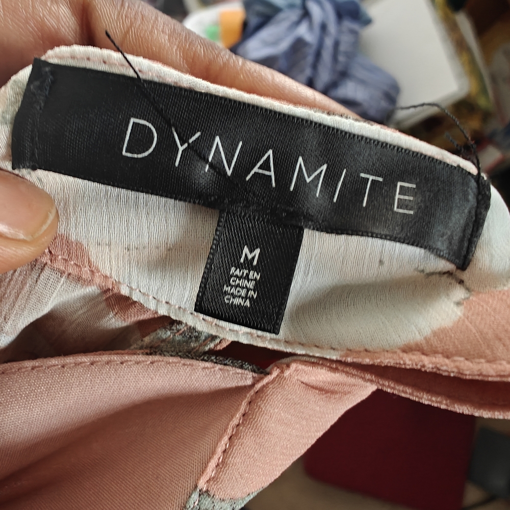 Dynamite Pink and Cream Halter Maxi Dress - Picture 5 of 6